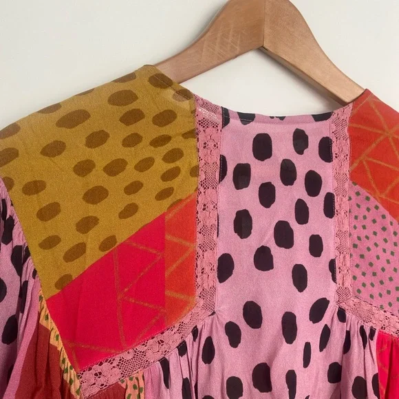 Colorful Patterned Women's Top - Picture 2 of 4